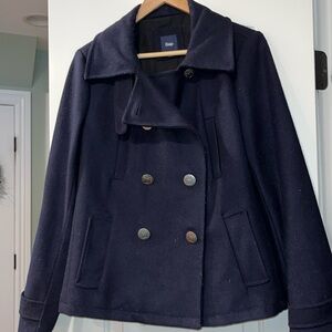 Gap, pea coat sailor, navy blue medium